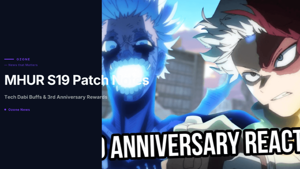 My Hero Ultra Rumble Season 19 patch notes Tech Dabi buffs and 3rd anniversary rewards