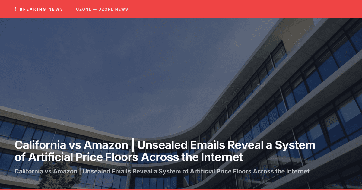 California vs Amazon | Unsealed Emails Reveal a System of Artificial Price Floors Across the Internet