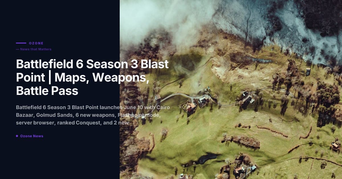 Battlefield 6 Season 3 Blast Point | Maps, Weapons, Operators, Battle Pass
