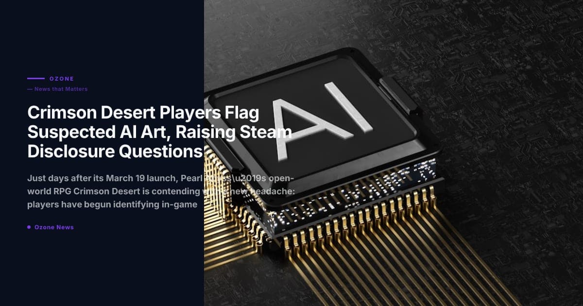 Crimson Desert Players Flag Suspected AI Art, Raising
