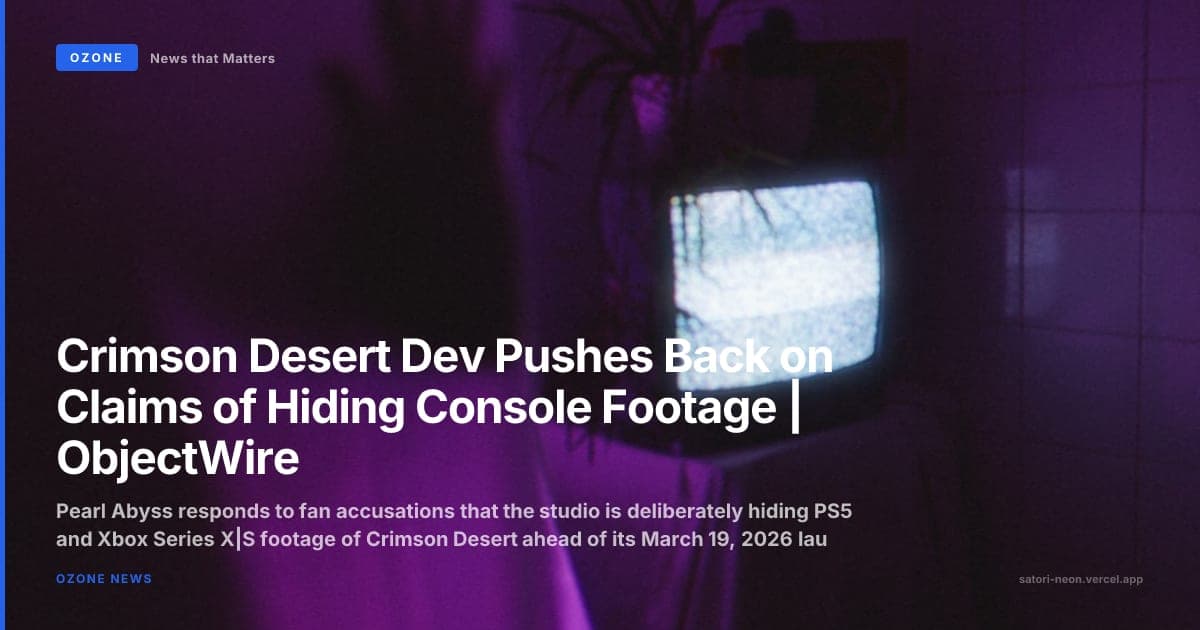 Crimson Desert Dev Pushes Back on Claims of Hiding