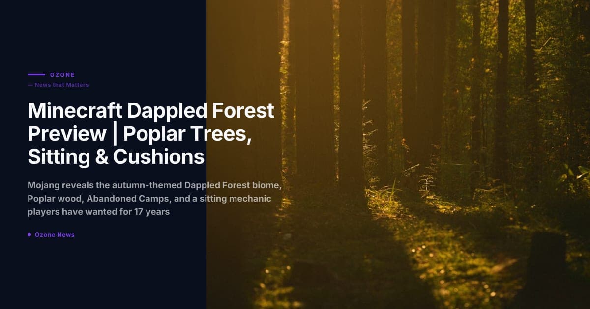 Minecraft Dappled Forest biome preview 2026