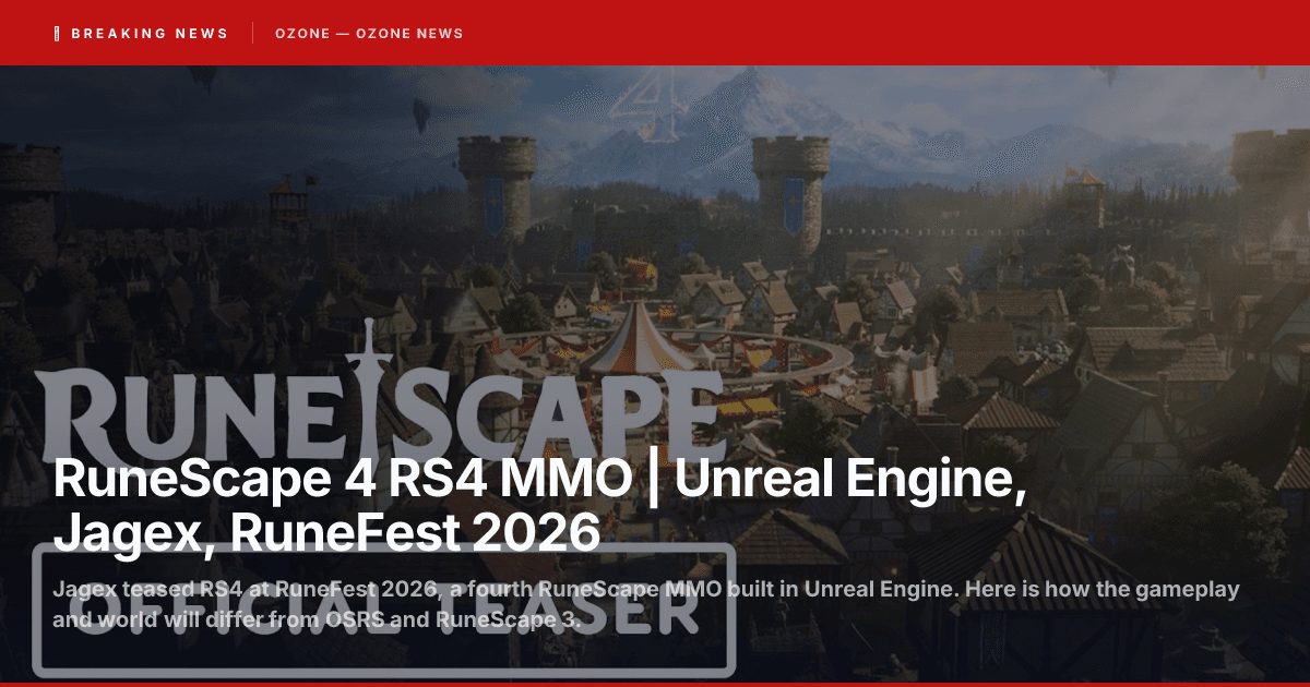 RuneScape 4 RS4 Unreal Engine MMO Jagex RuneFest 2026 Dragon Queen Kuldra