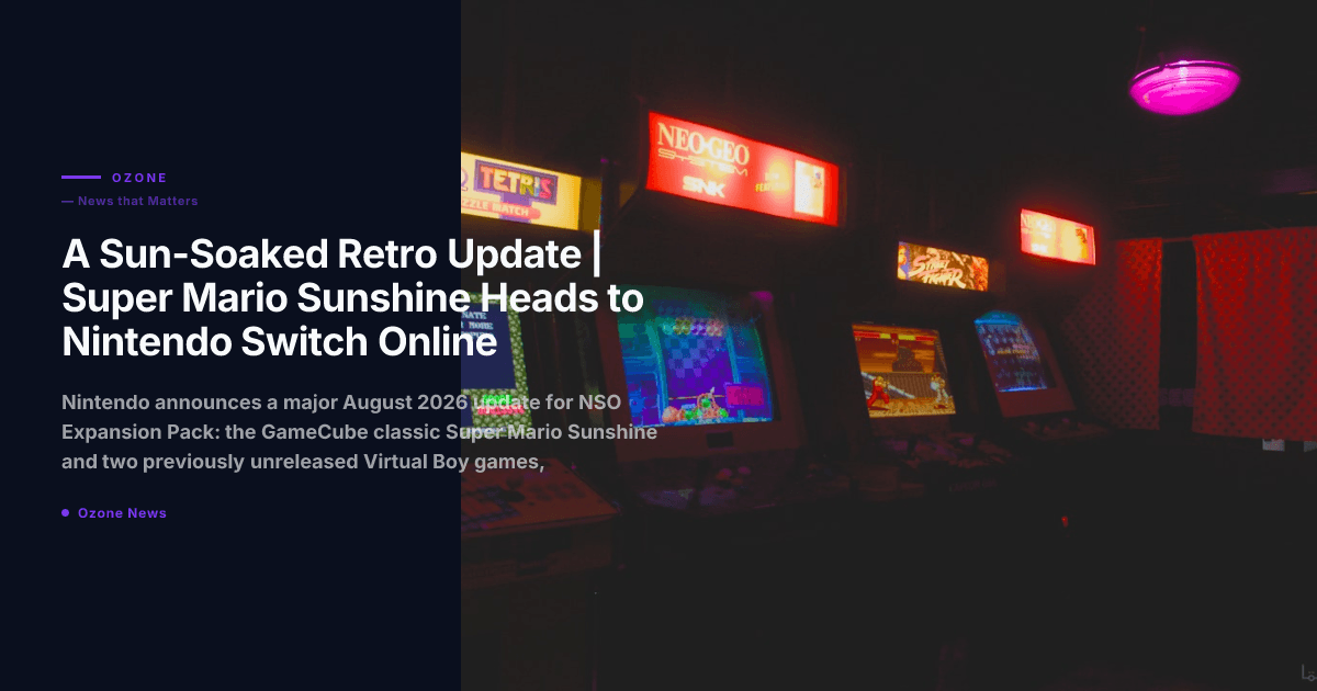 Super Mario Sunshine Nintendo Switch Online GameCube Virtual Boy unreleased games August 2026