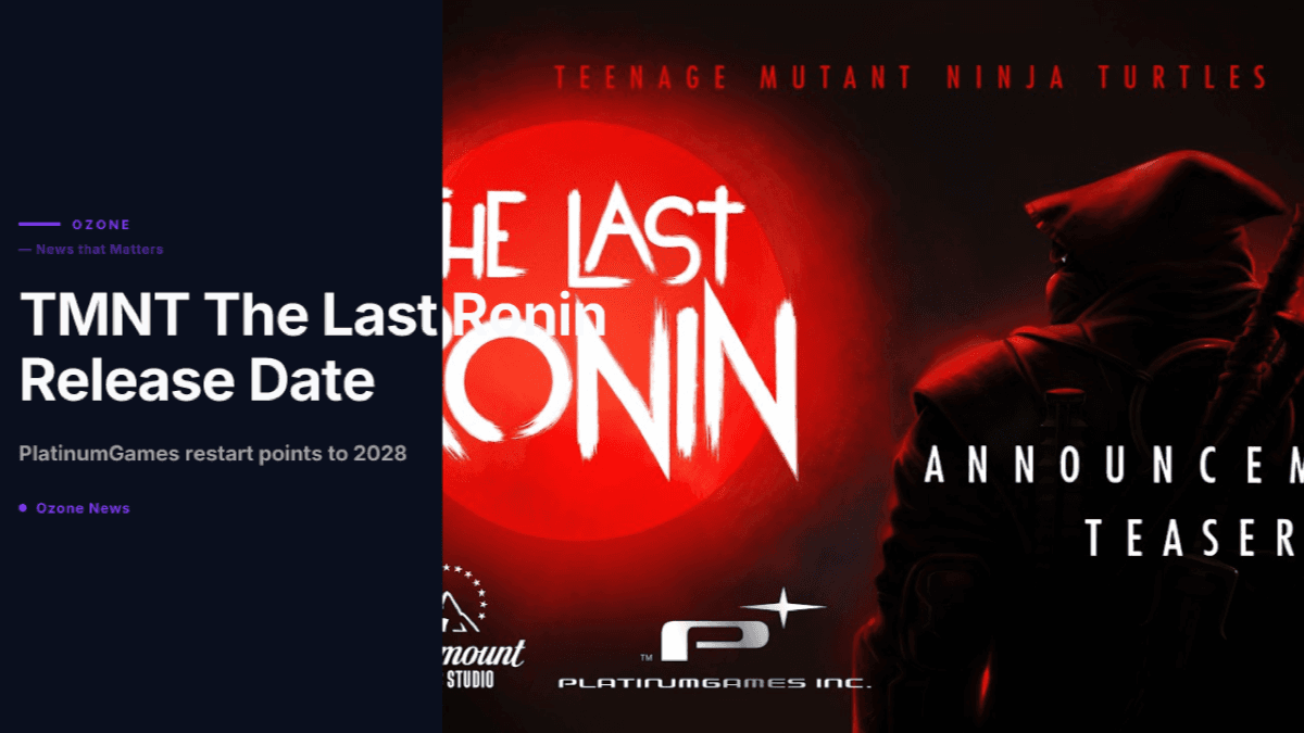 TMNT The Last Ronin game release date and PlatinumGames restart