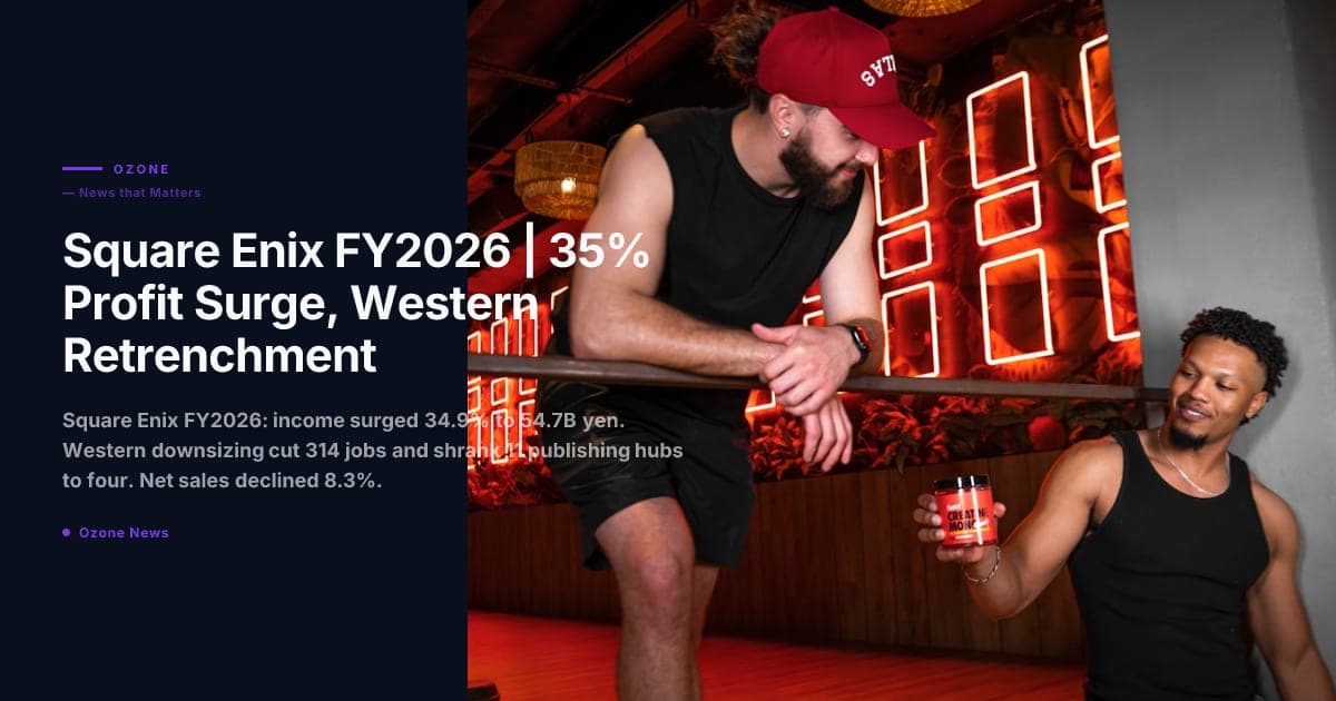 Square Enix FY2026 Financial Results | Western Downsizing Yields 34.9% Operating Income Surge