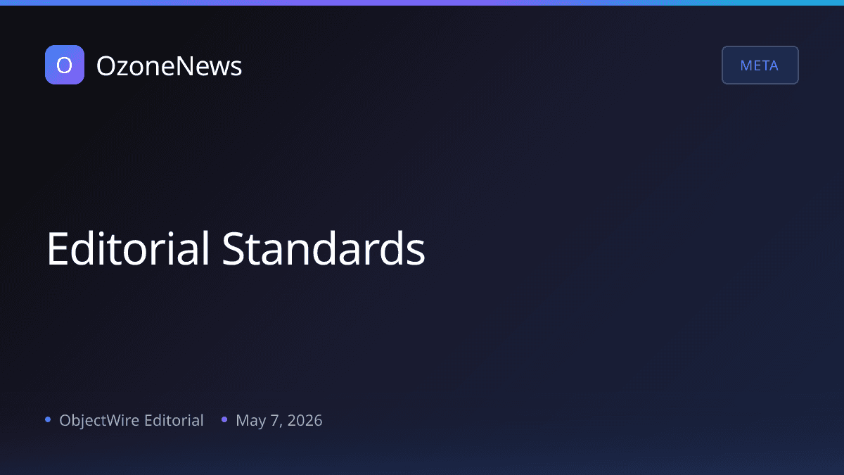 Editorial Standards