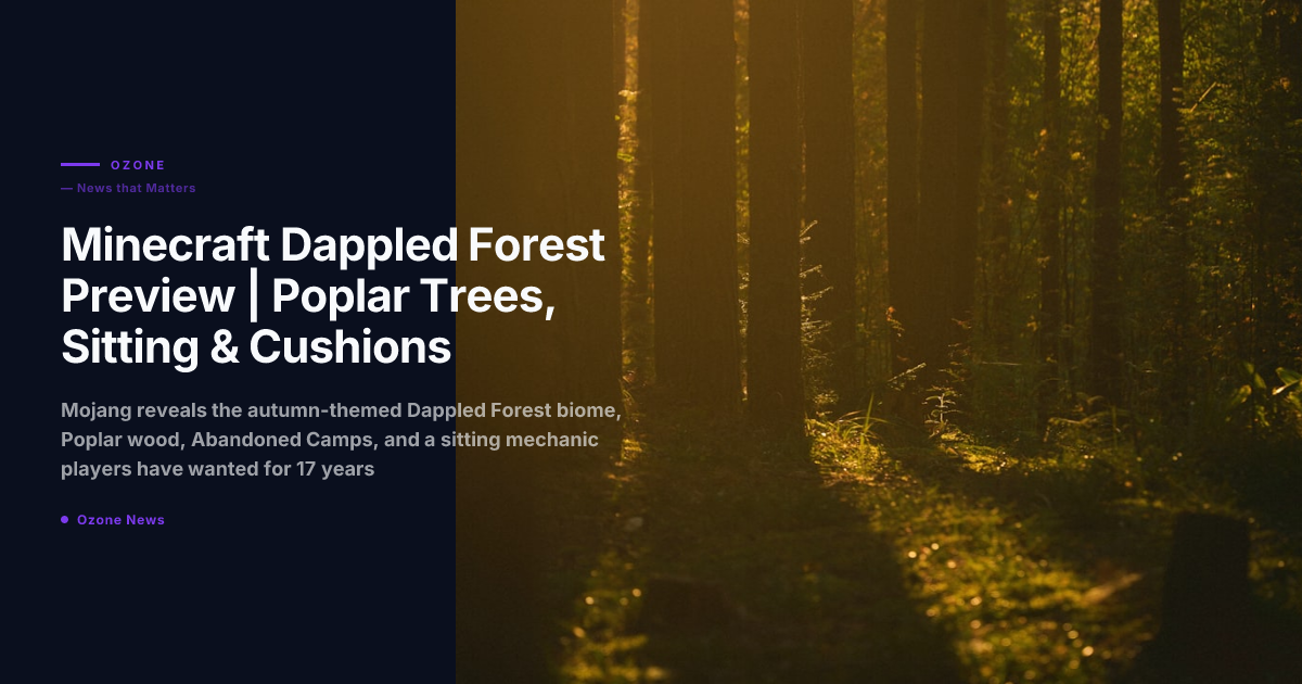 Minecraft Dappled Forest biome preview 2026